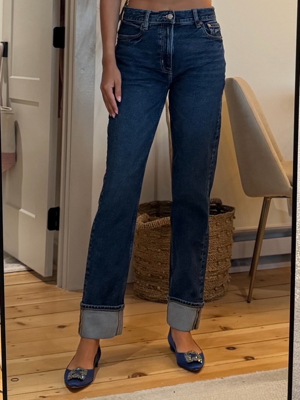 American Eagle Stretch Super High-Waisted
Straight Jean